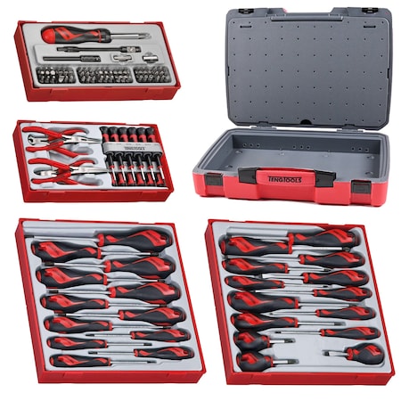Teng Tools 116 Piece Flat, PH, PZ, TX & Mini Screwdriver & Bit Kit TC-6T-27